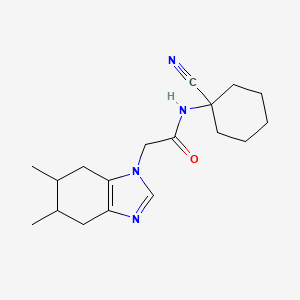 molecular formula C18H26N4O B2915919 n-(1-Cyanocyclohexyl)-2-(5,6-dimethyl-4,5,6,7-tetrahydro-1h-1,3-benzodiazol-1-yl)acetamide CAS No. 2210122-02-2