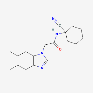 N-(1-Cyanocyclohexyl)-2-(5,6-dimethyl-4,5,6,7-tetrahydrobenzimidazol-1-yl)acetamide
