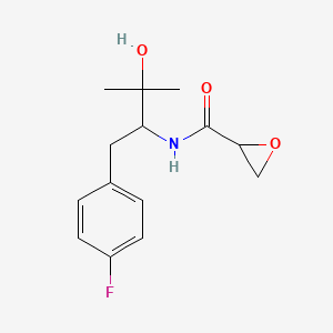 molecular formula C14H18FNO3 B2915929 N-[1-(4-Fluorophenyl)-3-hydroxy-3-methylbutan-2-yl]oxirane-2-carboxamide CAS No. 2411293-15-5
