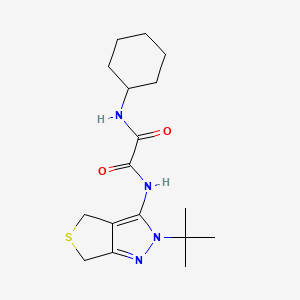 molecular formula C17H26N4O2S B2915976 N-{2-tert-butyl-2H,4H,6H-thieno[3,4-c]pyrazol-3-yl}-N'-cyclohexylethanediamide CAS No. 899952-54-6