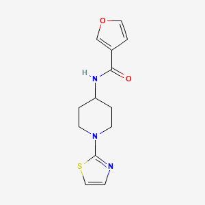 molecular formula C13H15N3O2S B2916072 N-[1-(1,3-THIAZOL-2-YL)PIPERIDIN-4-YL]FURAN-3-CARBOXAMIDE CAS No. 1448074-88-1