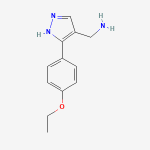 (5-(4-ethoxyphenyl)-1H-pyrazol-4-yl)methanamine