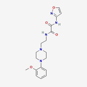 molecular formula C18H23N5O4 B2916100 N1-(isoxazol-3-yl)-N2-(2-(4-(2-methoxyphenyl)piperazin-1-yl)ethyl)oxalamide CAS No. 1049573-86-5
