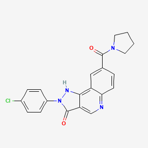 2-(4-chlorophenyl)-8-(pyrrolidine-1-carbonyl)-2H-pyrazolo[4,3-c]quinolin-3(5H)-one