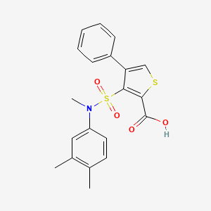 3-{[(3,4-Dimethylphenyl)(methyl)amino]sulfonyl}-4-phenylthiophene-2-carboxylic acid