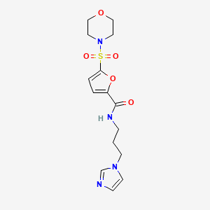 N-[3-(1H-imidazol-1-yl)propyl]-5-(morpholine-4-sulfonyl)furan-2-carboxamide