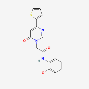 N-(2-methoxyphenyl)-2-(6-oxo-4-(thiophen-2-yl)pyrimidin-1(6H)-yl)acetamide