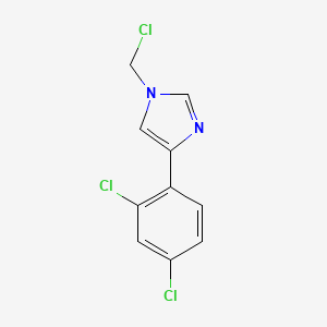 molecular formula C10H7Cl3N2 B2916120 1-(Chloromethyl)-4-(2,4-dichlorophenyl)imidazole CAS No. 1260777-98-7
