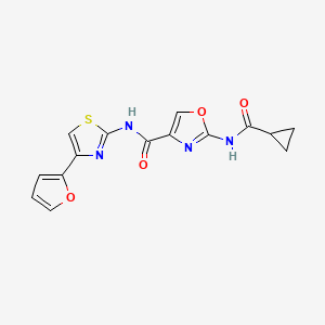 2-(cyclopropanecarboxamido)-N-(4-(furan-2-yl)thiazol-2-yl)oxazole-4-carboxamide