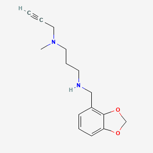 [(2H-1,3-benzodioxol-4-yl)methyl]({3-[methyl(prop-2-yn-1-yl)amino]propyl})amine