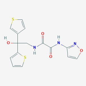 N1-(2-hydroxy-2-(thiophen-2-yl)-2-(thiophen-3-yl)ethyl)-N2-(isoxazol-3-yl)oxalamide