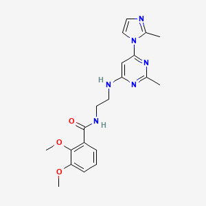 2,3-dimethoxy-N-(2-((2-methyl-6-(2-methyl-1H-imidazol-1-yl)pyrimidin-4-yl)amino)ethyl)benzamide