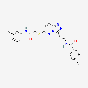 4-methyl-N-(2-(6-((2-oxo-2-(m-tolylamino)ethyl)thio)-[1,2,4]triazolo[4,3-b]pyridazin-3-yl)ethyl)benzamide