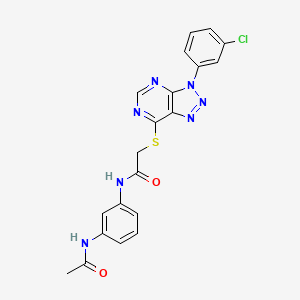 N-(3-acetamidophenyl)-2-((3-(3-chlorophenyl)-3H-[1,2,3]triazolo[4,5-d]pyrimidin-7-yl)thio)acetamide