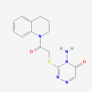 4-amino-3-[2-(3,4-dihydro-2H-quinolin-1-yl)-2-oxoethyl]sulfanyl-1,2,4-triazin-5-one