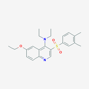 3-(3,4-dimethylphenyl)sulfonyl-6-ethoxy-N,N-diethylquinolin-4-amine