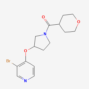 [3-(3-Bromopyridin-4-yl)oxypyrrolidin-1-yl]-(oxan-4-yl)methanone