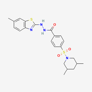 4-((3,5-dimethylpiperidin-1-yl)sulfonyl)-N'-(6-methylbenzo[d]thiazol-2-yl)benzohydrazide