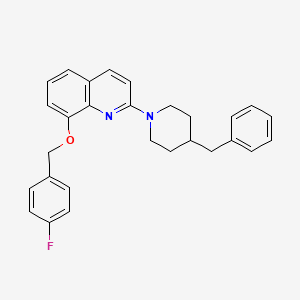 2-(4-Benzylpiperidin-1-yl)-8-((4-fluorobenzyl)oxy)quinoline