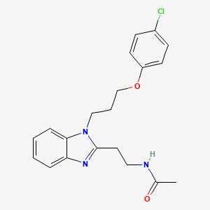 molecular formula C20H22ClN3O2 B2916175 N-(2-{1-[3-(4-chlorophenoxy)propyl]-1H-1,3-benzodiazol-2-yl}ethyl)acetamide CAS No. 871673-01-7