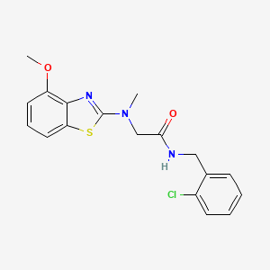 N-(2-chlorobenzyl)-2-((4-methoxybenzo[d]thiazol-2-yl)(methyl)amino)acetamide