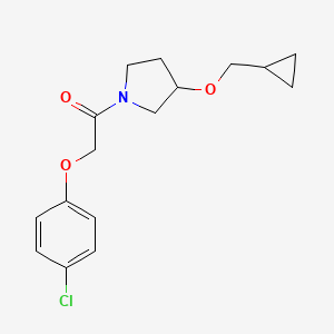 2-(4-Chlorophenoxy)-1-(3-(cyclopropylmethoxy)pyrrolidin-1-yl)ethanone