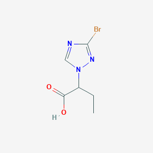 2-(3-bromo-1H-1,2,4-triazol-1-yl)butanoic acid