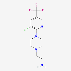 2-{4-[3-Chloro-5-(trifluoromethyl)-2-pyridinyl]piperazino}-1-ethanamine