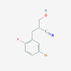 2-[(5-Bromo-2-fluorophenyl)methyl]-3-hydroxypropanenitrile