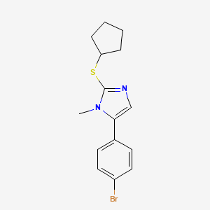 5-(4-bromophenyl)-2-(cyclopentylthio)-1-methyl-1H-imidazole