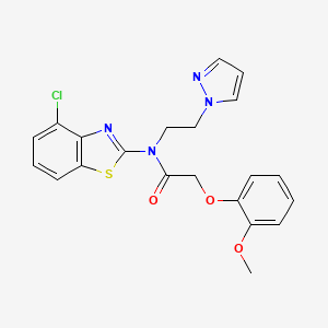 N-(2-(1H-pyrazol-1-yl)ethyl)-N-(4-chlorobenzo[d]thiazol-2-yl)-2-(2-methoxyphenoxy)acetamide