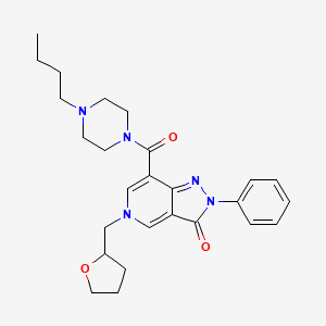 7-(4-butylpiperazine-1-carbonyl)-2-phenyl-5-((tetrahydrofuran-2-yl)methyl)-2H-pyrazolo[4,3-c]pyridin-3(5H)-one