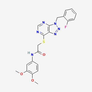 N-(3,4-dimethoxyphenyl)-2-((3-(2-fluorobenzyl)-3H-[1,2,3]triazolo[4,5-d]pyrimidin-7-yl)thio)acetamide