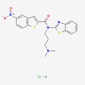 N-(benzo[d]thiazol-2-yl)-N-(3-(dimethylamino)propyl)-5-nitrobenzo[b]thiophene-2-carboxamide hydrochloride
