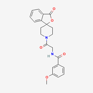 3-methoxy-N-(2-oxo-2-(3-oxo-3H-spiro[isobenzofuran-1,4'-piperidin]-1'-yl)ethyl)benzamide
