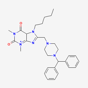 8-{[4-(diphenylmethyl)piperazin-1-yl]methyl}-1,3-dimethyl-7-pentyl-2,3,6,7-tetrahydro-1H-purine-2,6-dione