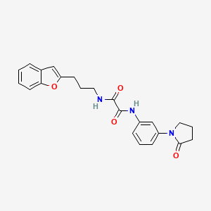 N1-(3-(benzofuran-2-yl)propyl)-N2-(3-(2-oxopyrrolidin-1-yl)phenyl)oxalamide