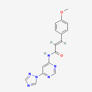 (E)-N-(6-(1H-1,2,4-triazol-1-yl)pyrimidin-4-yl)-3-(4-methoxyphenyl)acrylamide