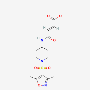 Methyl (E)-4-[[1-[(3,5-dimethyl-1,2-oxazol-4-yl)sulfonyl]piperidin-4-yl]amino]-4-oxobut-2-enoate