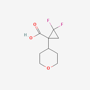 2,2-Difluoro-1-(oxan-4-yl)cyclopropane-1-carboxylic acid