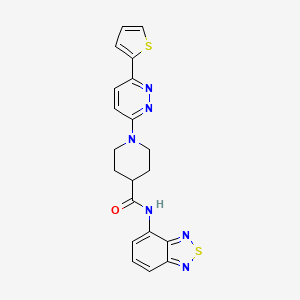 N-(benzo[c][1,2,5]thiadiazol-4-yl)-1-(6-(thiophen-2-yl)pyridazin-3-yl)piperidine-4-carboxamide