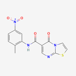 molecular formula C14H10N4O4S B2916313 N-(2-methyl-5-nitrophenyl)-5-oxo-5H-thiazolo[3,2-a]pyrimidine-6-carboxamide CAS No. 851944-49-5