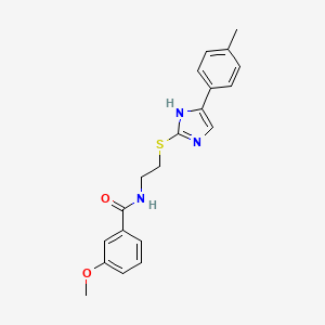 3-methoxy-N-(2-((5-(p-tolyl)-1H-imidazol-2-yl)thio)ethyl)benzamide