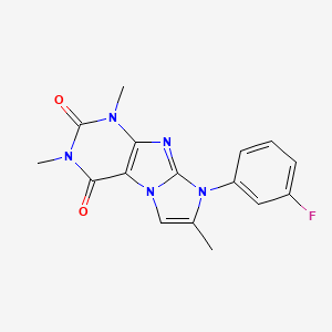 6-(3-Fluorophenyl)-2,4,7-trimethylpurino[7,8-a]imidazole-1,3-dione