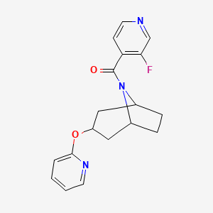 (3-fluoropyridin-4-yl)((1R,3s,5S)-3-(pyridin-2-yloxy)-8-azabicyclo[3.2.1]octan-8-yl)methanone