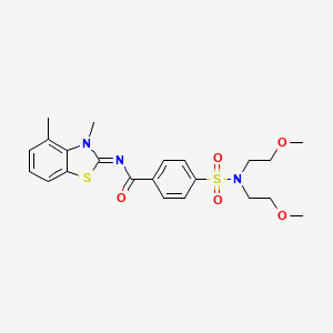 (Z)-4-(N,N-bis(2-methoxyethyl)sulfamoyl)-N-(3,4-dimethylbenzo[d]thiazol-2(3H)-ylidene)benzamide