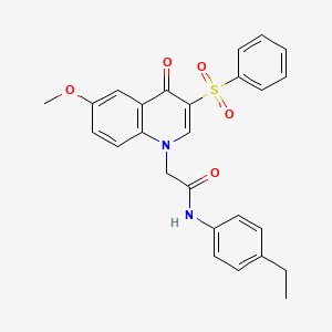 N-(4-ethylphenyl)-2-(6-methoxy-4-oxo-3-(phenylsulfonyl)quinolin-1(4H)-yl)acetamide