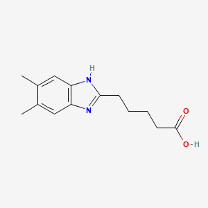 5-(5,6-dimethyl-1H-benzimidazol-2-yl)pentanoic acid