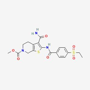 methyl 3-carbamoyl-2-(4-(ethylsulfonyl)benzamido)-4,5-dihydrothieno[2,3-c]pyridine-6(7H)-carboxylate