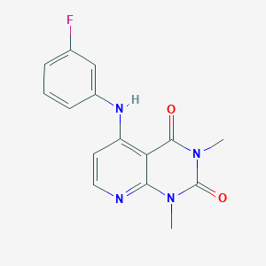 5-((3-fluorophenyl)amino)-1,3-dimethylpyrido[2,3-d]pyrimidine-2,4(1H,3H)-dione